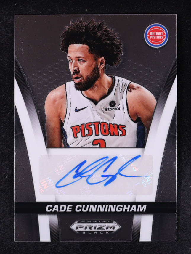 Cade Cunningham 2024-25 Panini Prizm Black Flashback Signatures #3 at PristineAuction.com Cade Cunningham 2024-25 Panini Prizm Black Flashback Signatures #3 at PristineAuction.com