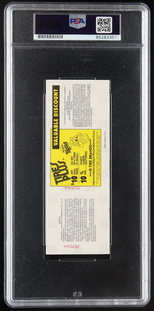 Dave Winfield Signed 1993 Twins vs. Athletics Unused Game Ticket (PSA) at PristineAuction.com Dave Winfield Signed 1993 Twins vs. Athletics Unused Game Ticket (PSA) at PristineAuction.com