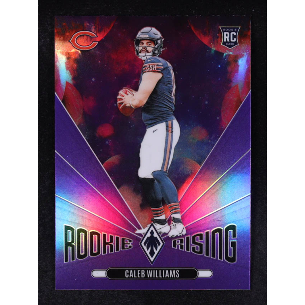 Caleb Williams 2024 Panini Phoenix Rookie Rising Purple #50 RC at PristineAuction.com