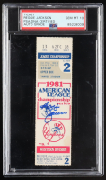 Reggie Jackson Signed 1981 American League Championship Series Game 2 Ticket (PSA) at PristineAuction.com