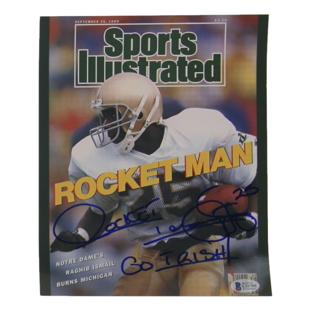 Rocket Ismail Signed Notre Dame Fighting Irish 8x10 Photo Inscribed "Go Irish" (Beckett) at PristineAuction.com
