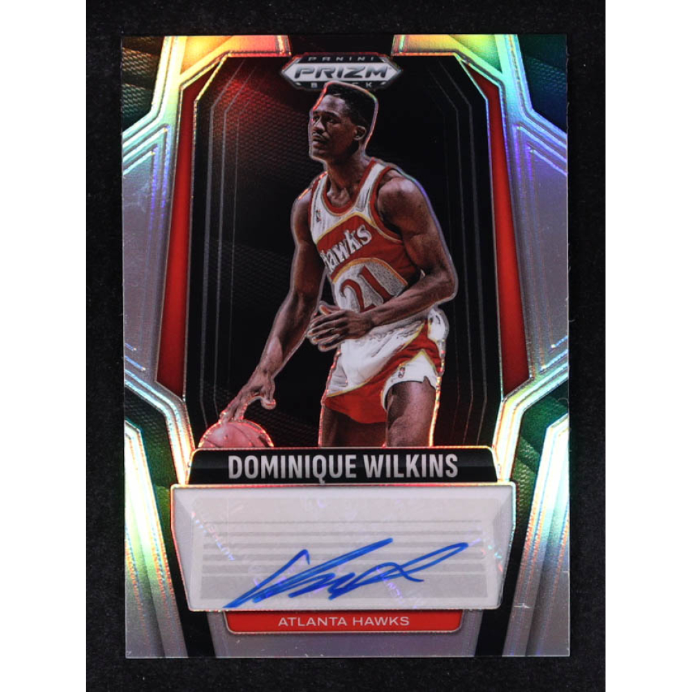 Dominique Wilkins 2024-25 Panini Prizm Black Signatures Prizms Silver #12 at PristineAuction.com