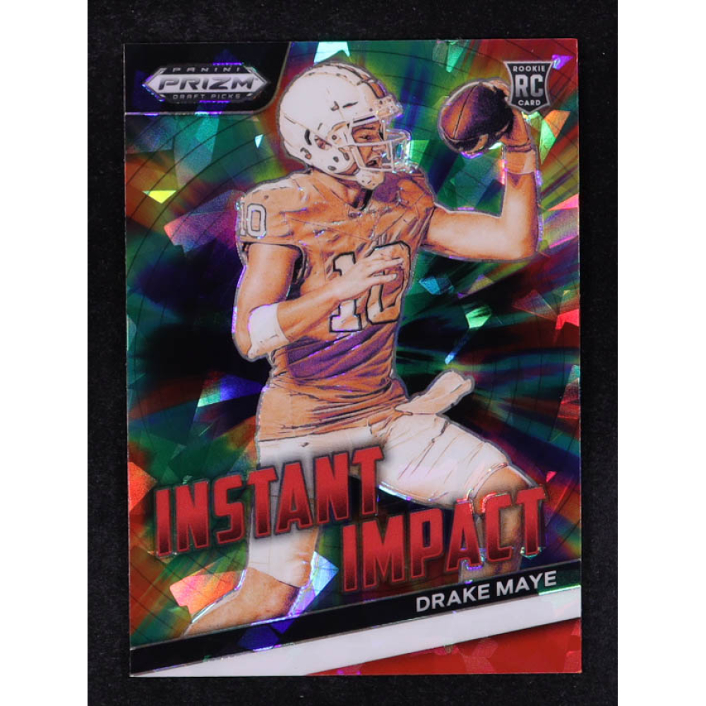 Drake Maye 2024 Panini Prizm Draft Picks Instant Impact Red Ice #4 RC at PristineAuction.com