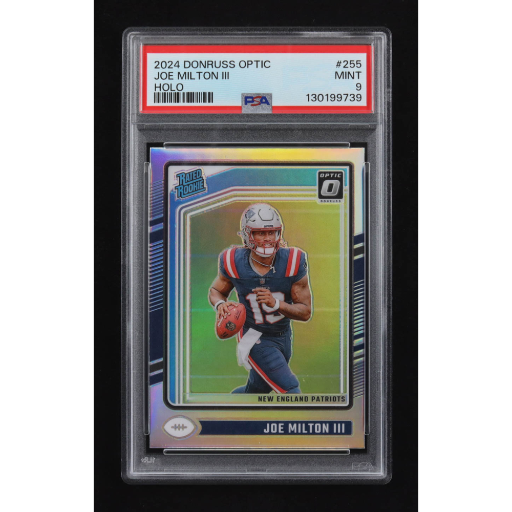 Joe Milton III 2024 Panini Donruss Optic Holo RR #255 RC (PSA 9) at PristineAuction.com