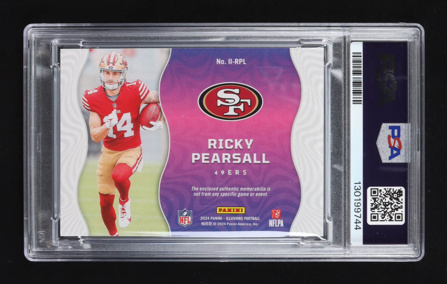 Ricky Pearsall 2024 Panini Illusions Instant Impact Relic Red #IIRPL RC #133/199 (PSA 9) at PristineAuction.com Ricky Pearsall 2024 Panini Illusions Instant Impact Relic Red #IIRPL RC #133/199 (PSA 9) at PristineAuction.com