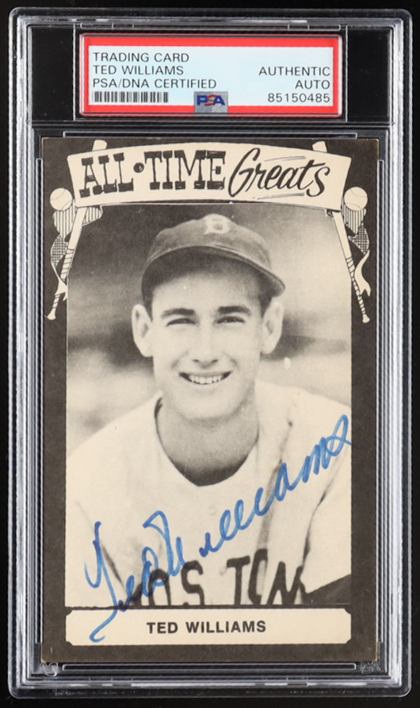 Ted Williams Signed All-Time Greats Postcard (PSA) at PristineAuction.com Ted Williams Signed All-Time Greats Postcard (PSA) at PristineAuction.com