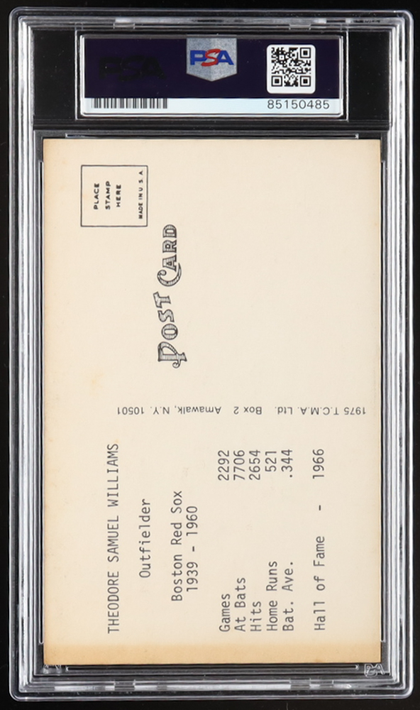 Ted Williams Signed All-Time Greats Postcard (PSA) at PristineAuction.com Ted Williams Signed All-Time Greats Postcard (PSA) at PristineAuction.com