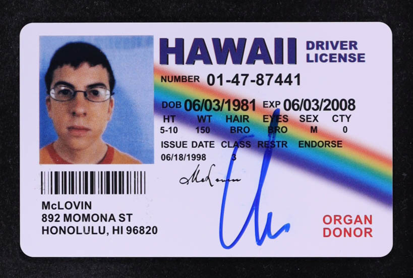 Christopher Mintz-Plasse Signed "Superbad" McLovin Drivers License (PSA) at PristineAuction.com Christopher Mintz-Plasse Signed "Superbad" McLovin Drivers License (PSA) at PristineAuction.com