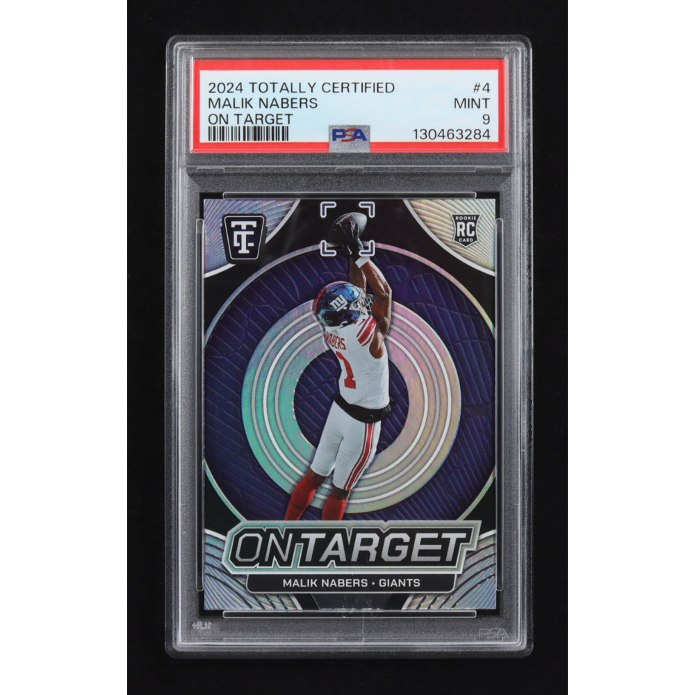 Malik Nabers 2024 Panini Totally Certified On Target #4 RC (PSA 9) at PristineAuction.com