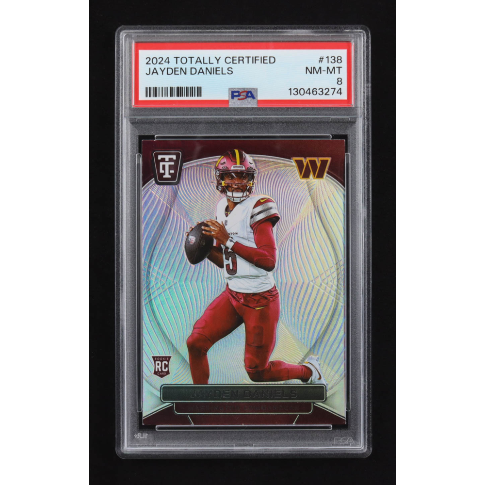 Jayden Daniels 2024 Panini Totally Certified #138 RC (PSA 8) at PristineAuction.com