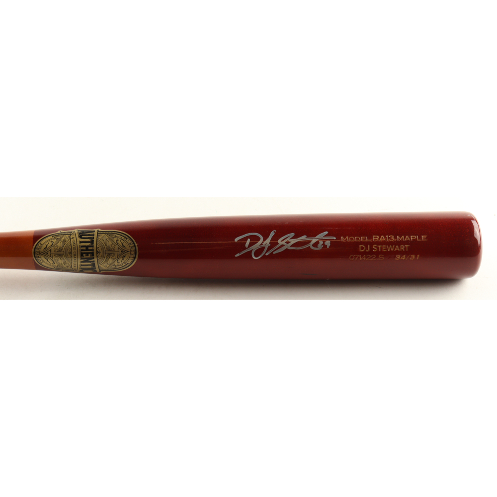 DJ Stewart Signed Authentic David Chandler Player Model Baseball Bat (JSA) at PristineAuction.com