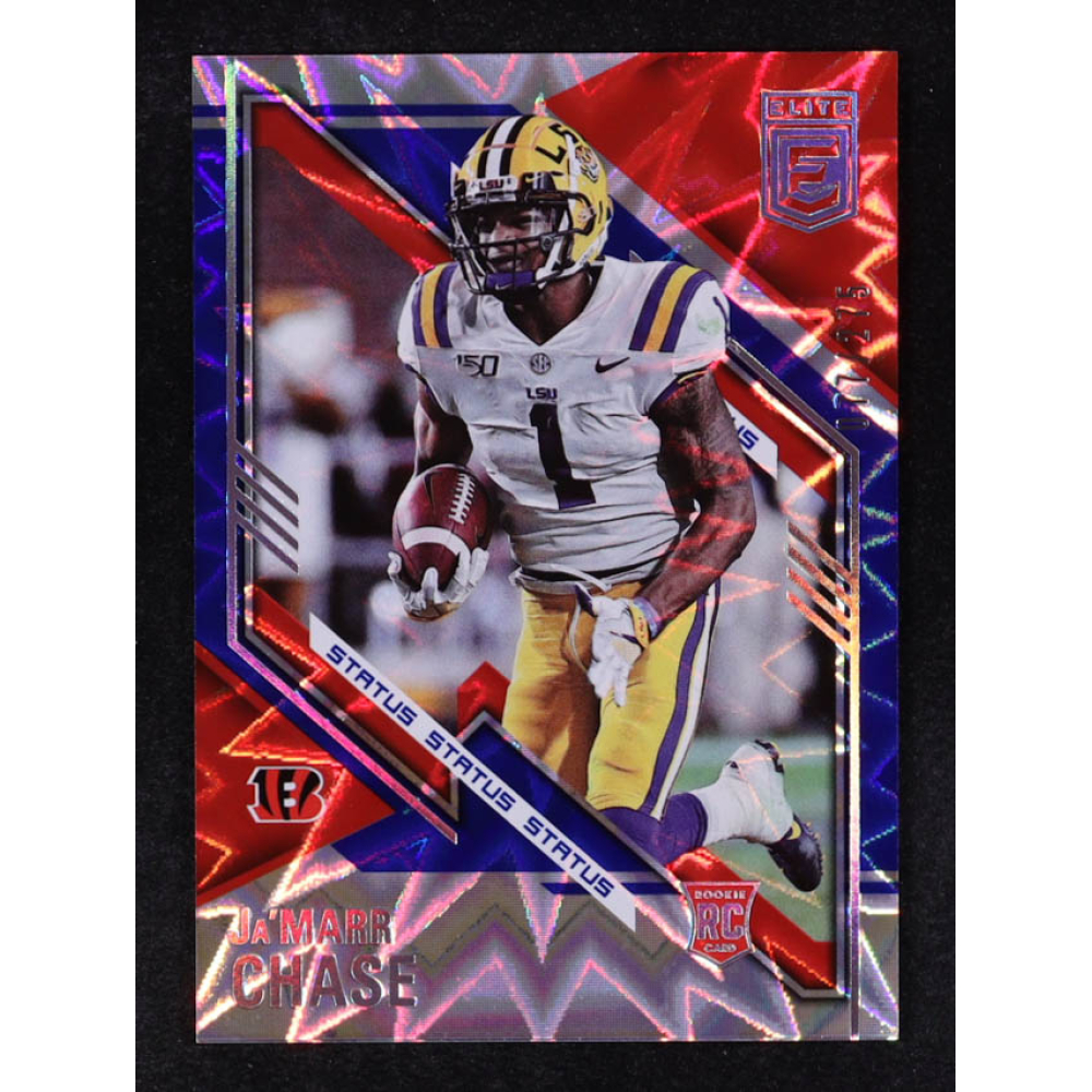 Ja'Marr Chase 2021 Elite Status Explosion #185 AA RC #77/275 at PristineAuction.com