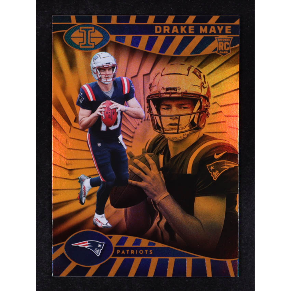 Drake Maye 2024 Panini Illusions Trophy Collection Orange #59 RC at PristineAuction.com