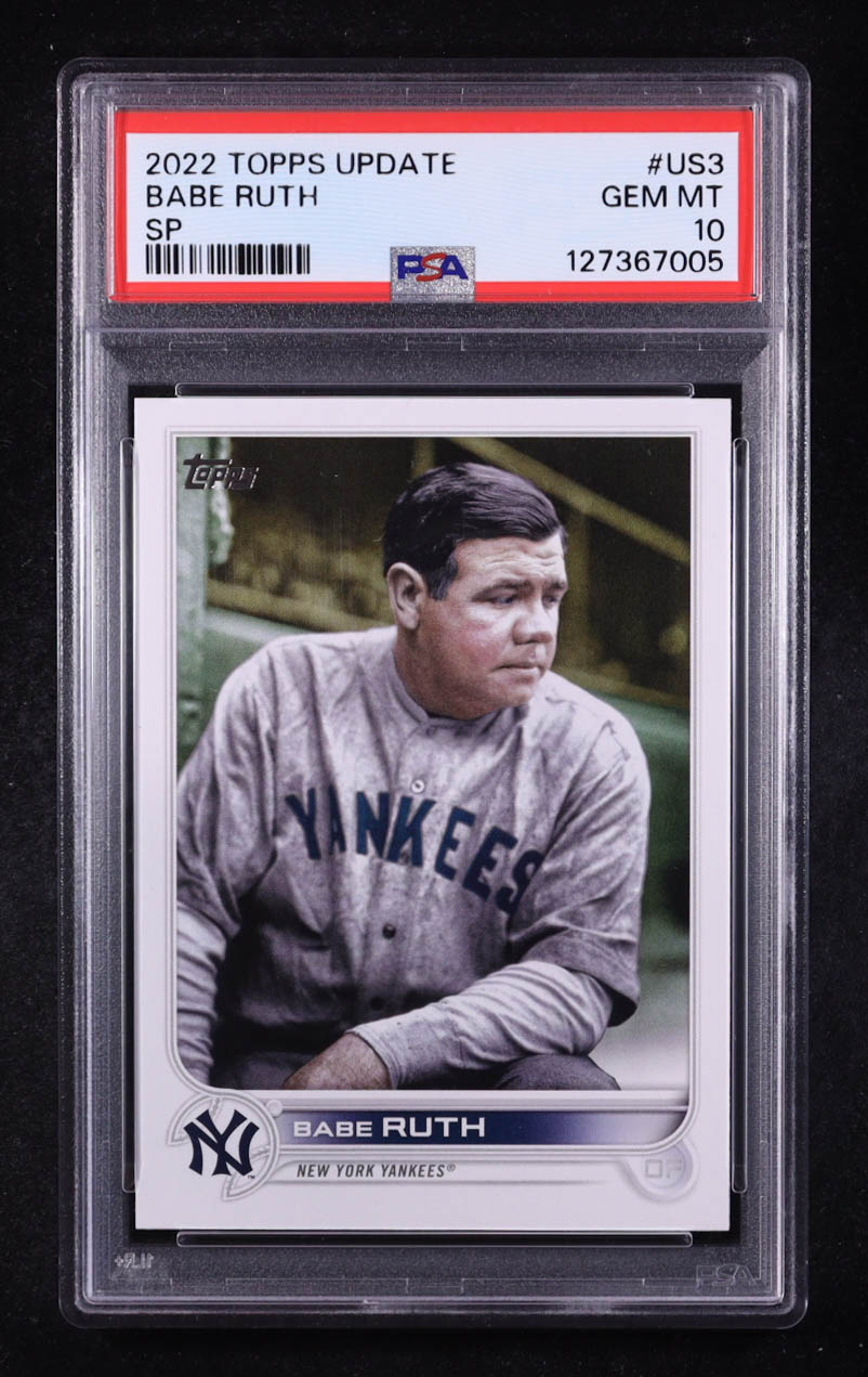 Babe Ruth 2022 Topps Update Photo Variations #US3 (PSA 10) at PristineAuction.com Babe Ruth 2022 Topps Update Photo Variations #US3 (PSA 10) at PristineAuction.com