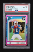 Keon Coleman 2024 Panini Donruss Optic Preview Pink RR #358 RC (PSA 8) at PristineAuction.com