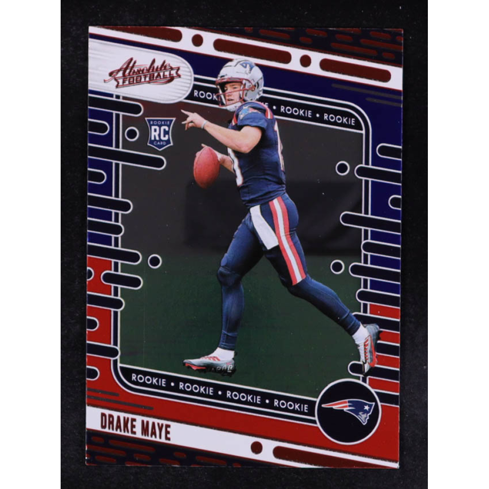 Drake Maye 2024 Absolute Red and Blue #103 RC at PristineAuction.com