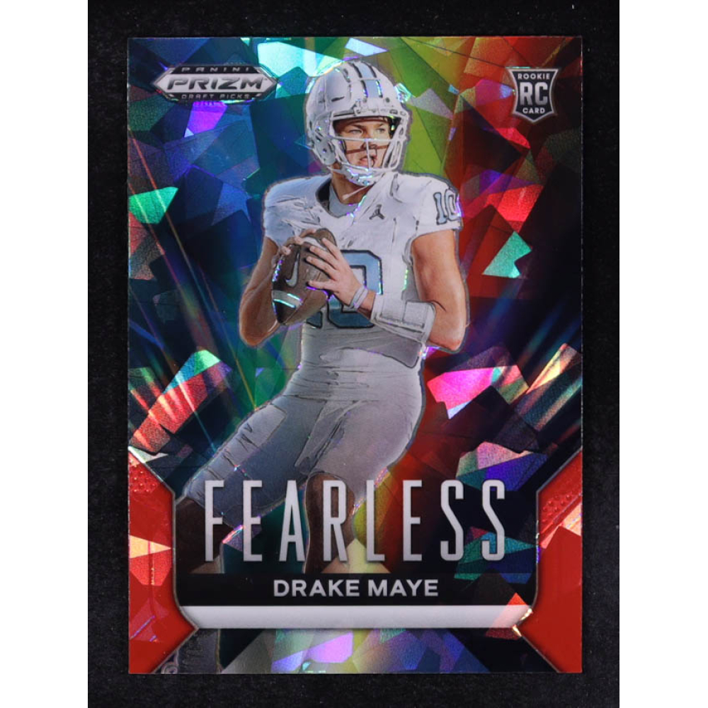 Drake Maye 2024 Panini Prizm Draft Picks Fearless Red Ice #4 RC at PristineAuction.com