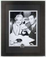 "Marilyn Monroe & Joe DiMaggio at His Restaurant" Custom Framed Photo Display with Yankees Pin at PristineAuction.com