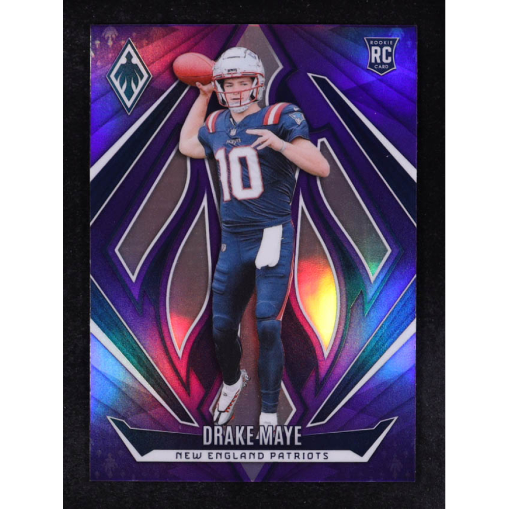 Drake Maye 2024 Panini Phoenix Purple #179 RC at PristineAuction.com