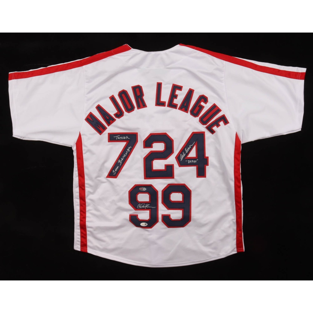 Charlie Sheen, Tom Berenger & Corbin Bernsen Signed Jersey Inscribed "Taylor" & "Dorn" (JSA) at PristineAuction.com