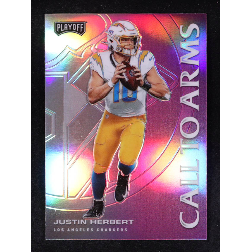 Justin Herbert 2020 Playoff Call to Arms Silver #19 RC at PristineAuction.com