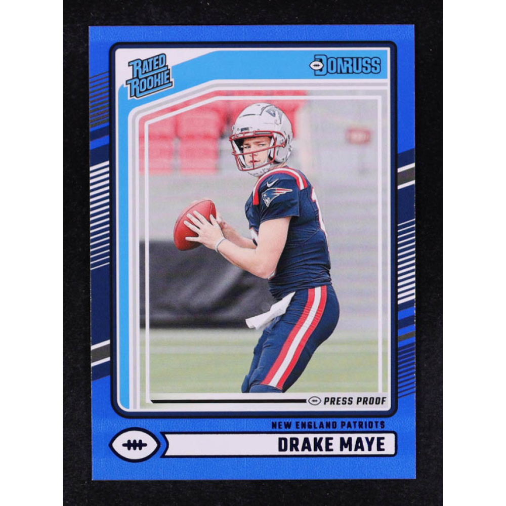 Drake Maye 2024 Donruss Press Proof Blue #379 RR RC at PristineAuction.com