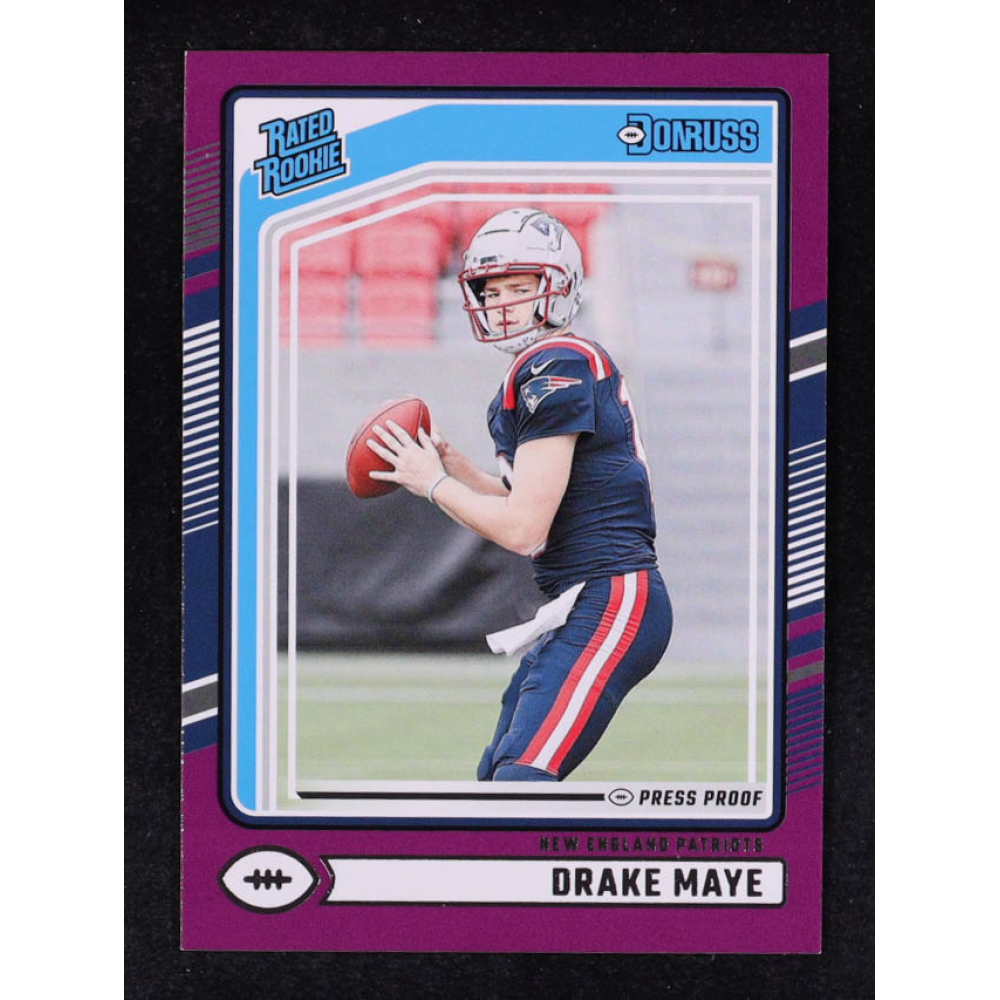 Drake Maye 2024 Donruss Press Proof Purple #379 RR RC at PristineAuction.com
