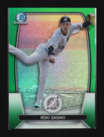 Roki Sasaki 2023 Bowman Chrome NPB Green Refractors #92 #94/99 RC at PristineAuction.com