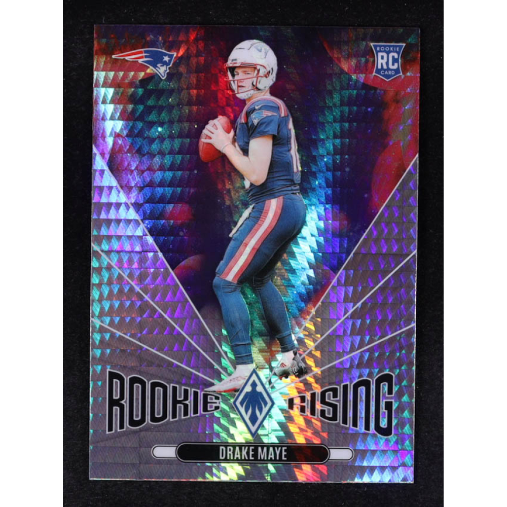 Drake Maye 2024 Panini Phoenix Rookie Rising Hyper #44 RC at PristineAuction.com