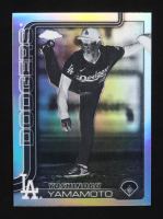 Yoshinobu Yamamoto 2025 Topps Chrome Negative Refractors #179 at PristineAuction.com