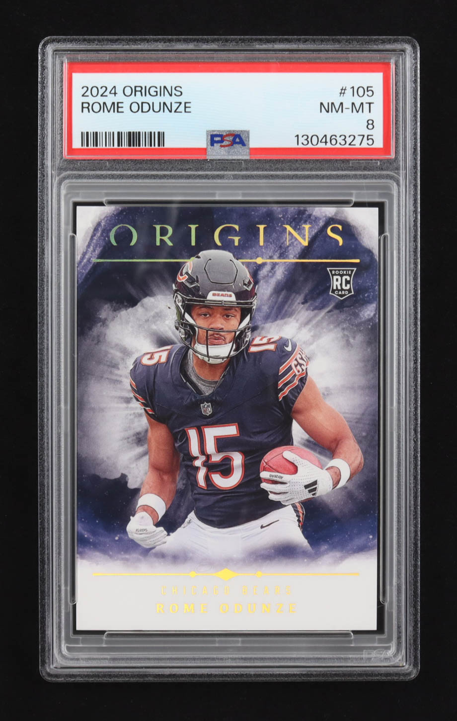 Rome Odunze 2024 Panini Origins #105 RC (PSA 8) at PristineAuction.com Rome Odunze 2024 Panini Origins #105 RC (PSA 8) at PristineAuction.com