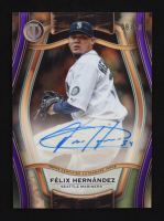 Felix Hernandez 2025 Topps Tribute Pillars of the Game Autographs Purple #PTGAKING #08/50 at PristineAuction.com