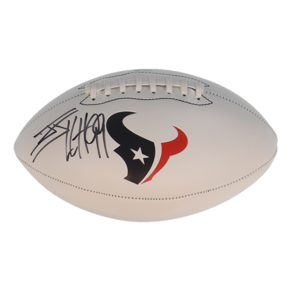 JJ Watt Signed Texans Logo Football (Watt) at PristineAuction.com