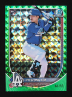 Hyeseong Kim 2025 Bowman Chrome Green Geometric Refractors #2 #61/99 RC at PristineAuction.com
