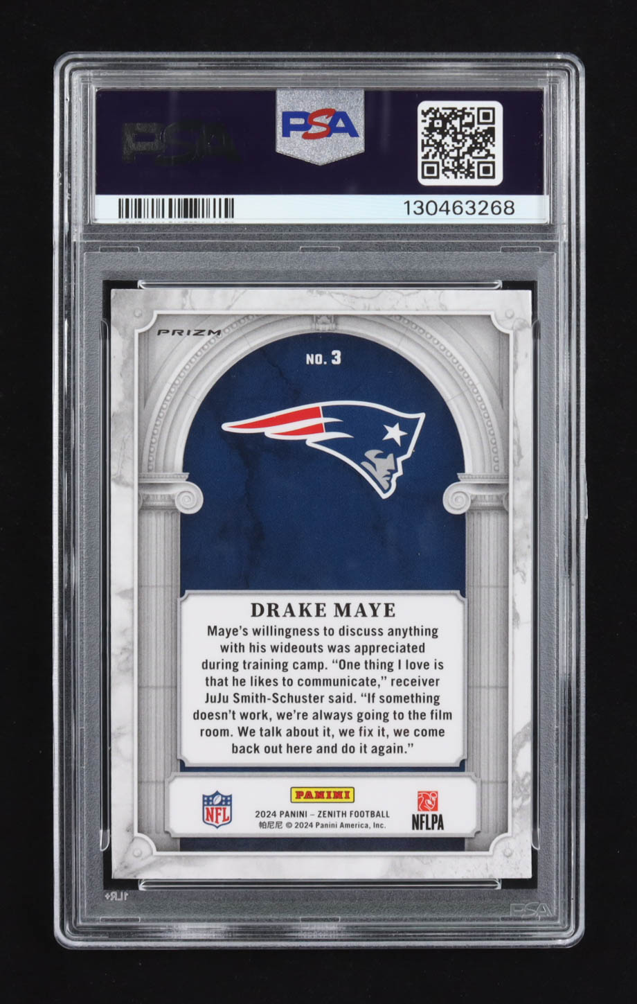 Drake Maye 2024 Panini Zenith Z Marquee Orange #3 RC (PSA 8) at PristineAuction.com Drake Maye 2024 Panini Zenith Z Marquee Orange #3 RC (PSA 8) at PristineAuction.com