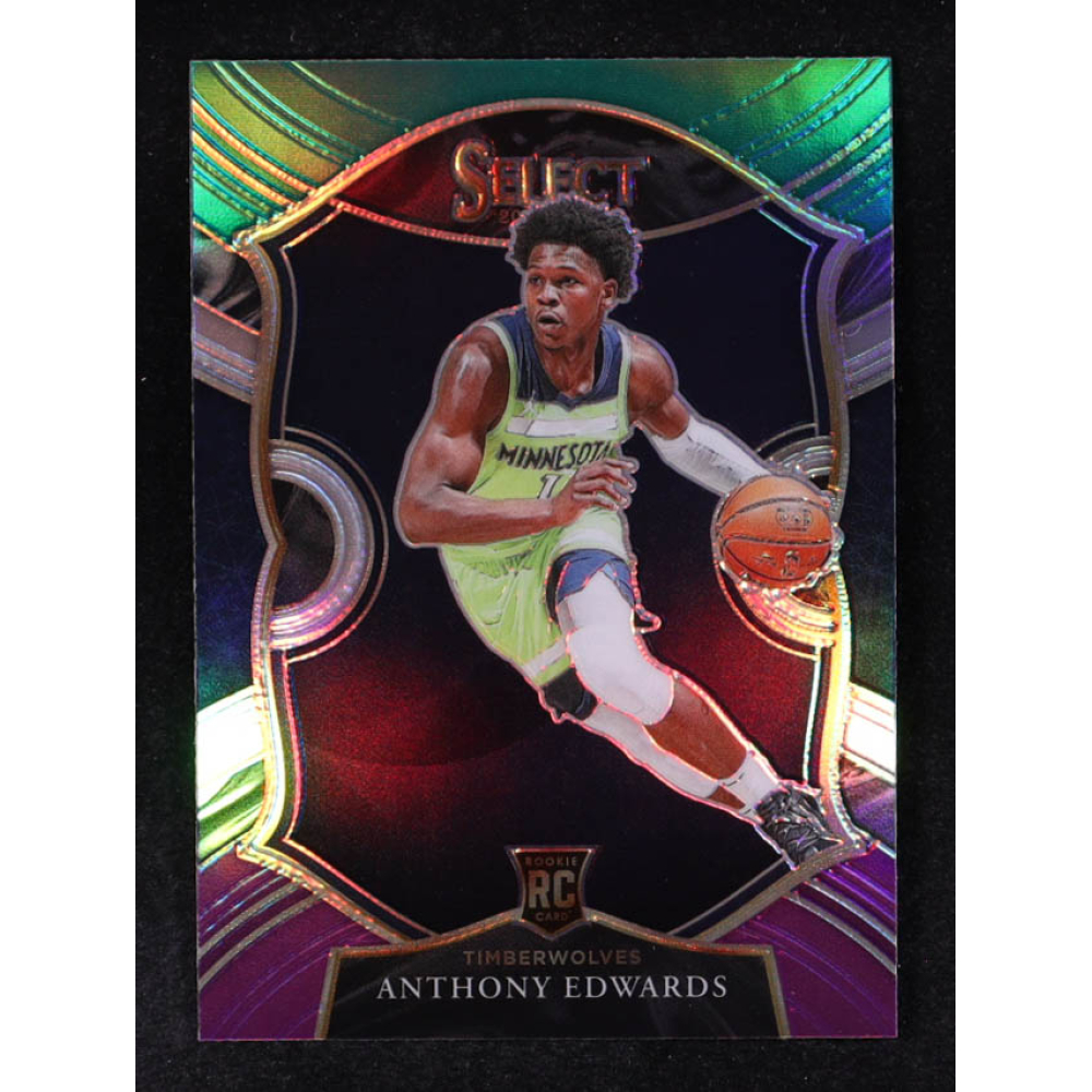 Anthony Edwards 2020-21 Select Prizms Green White Purple #61 RC at PristineAuction.com