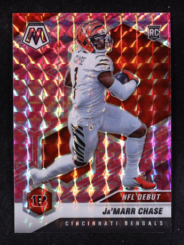 Ja'Marr Chase 2021 Panini Mosaic Mosaic Camo Pink #247 DEB RC at PristineAuction.com Ja'Marr Chase 2021 Panini Mosaic Mosaic Camo Pink #247 DEB RC at PristineAuction.com