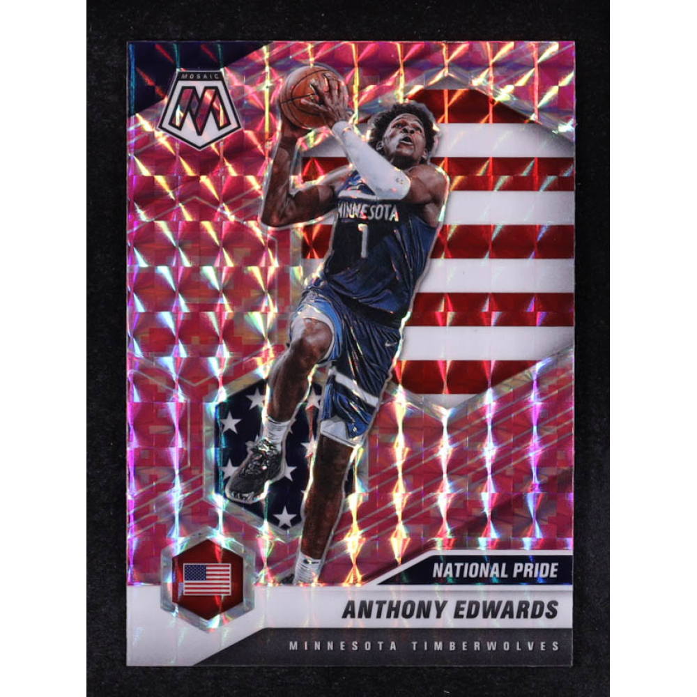 Anthony Edwards 2020-21 Panini Mosaic Mosaic Camo Pink #252 NP RC at PristineAuction.com