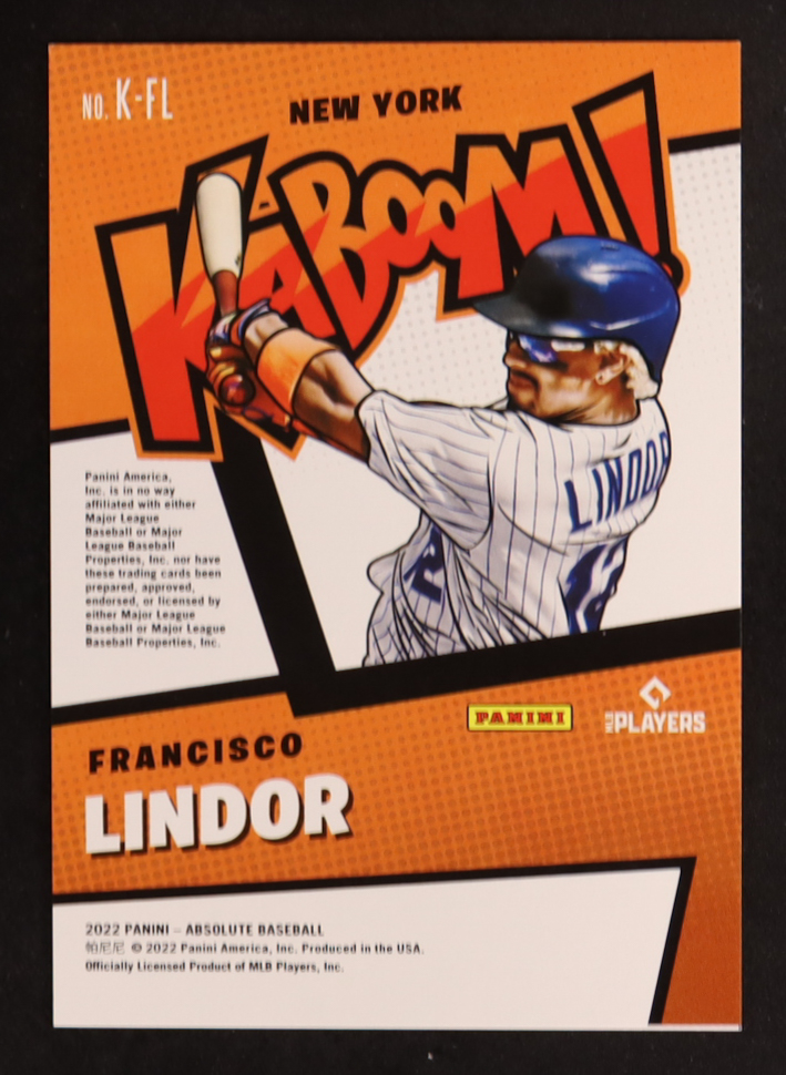 Francisco Lindor 2022 Absolute Kaboom #14 Francisco Lindor at PristineAuction.com Francisco Lindor 2022 Absolute Kaboom #14 Francisco Lindor at PristineAuction.com