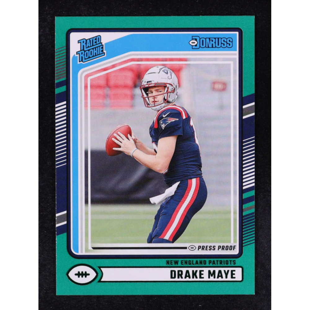 Drake Maye 2024 Donruss Press Proof Green #379 RR RC at PristineAuction.com