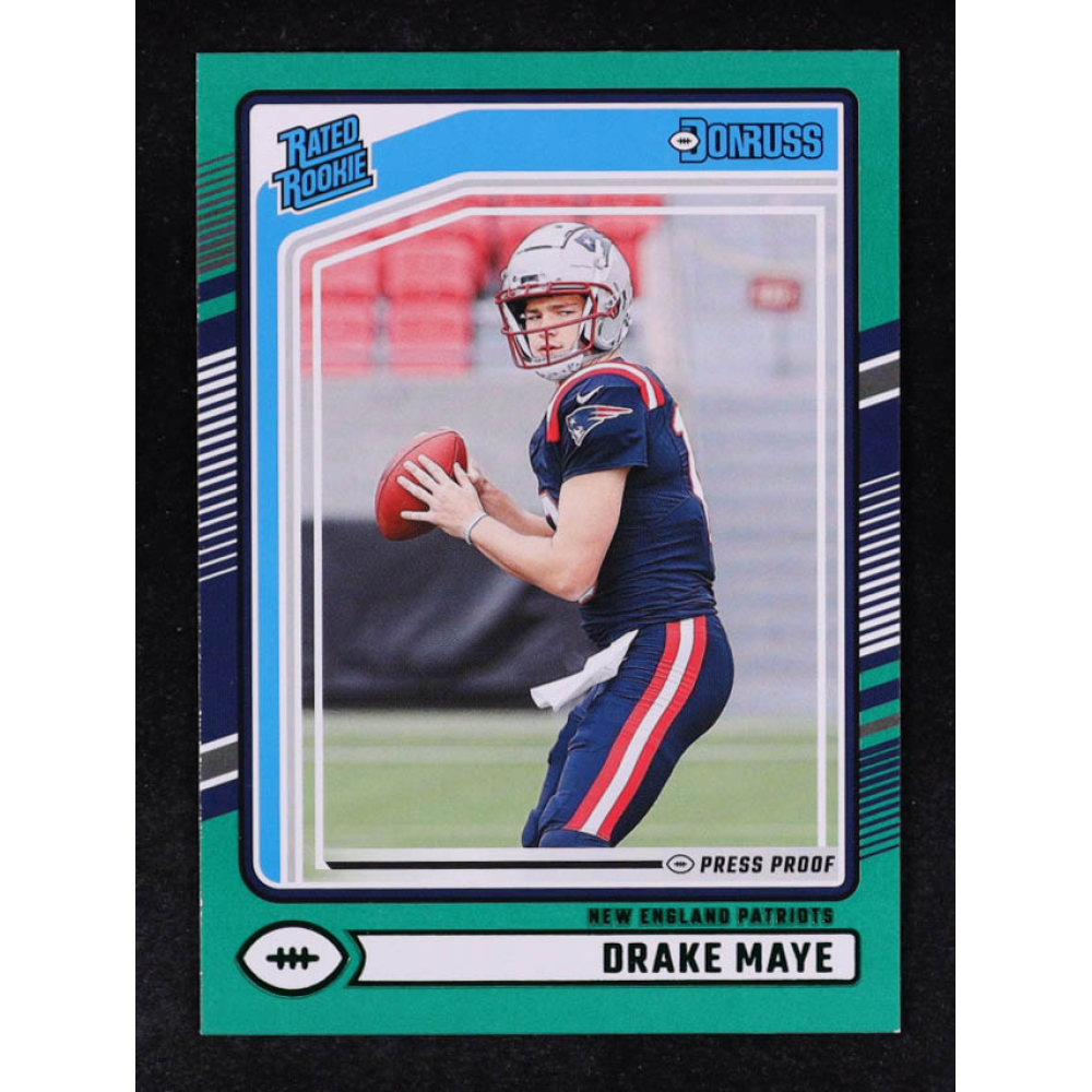 Drake Maye 2024 Donruss Press Proof Green #379 RR RC at PristineAuction.com