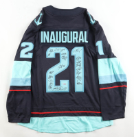 Kraken Inaugural Year Fanatics Authentic Jersey Team-Signed by (21) with Ryan Donato, Jordan Eberle, Mason Appleton, Mike Giordano (Fanatics) at PristineAuction.com