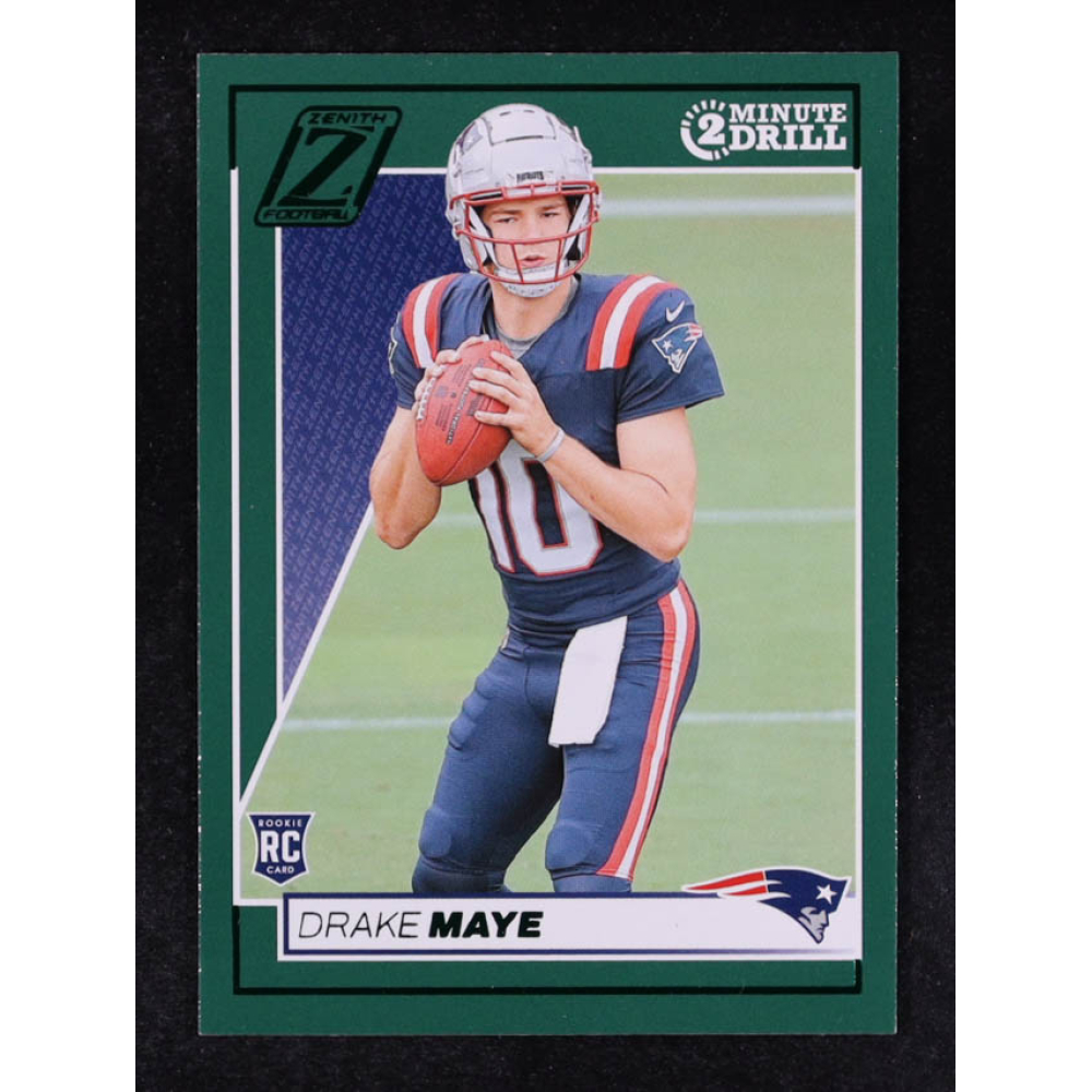 Drake Maye 2024 Zenith Two Minute Drill #129 RC at PristineAuction.com