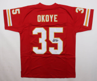 Christian Okoye Signed Jersey (JSA) at PristineAuction.com