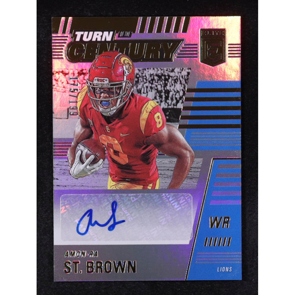 Amon-Ra St. Brown 2021 Elite Turn of the Century Autographs #34 #175/199 RC at PristineAuction.com