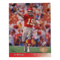 Joe Montana Signed 1993 Upper Deck #122 8x10 Card #131/500 (UDA) at PristineAuction.com