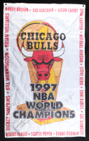 Dennis Rodman & Tony Kukoc Signed Bulls 1997 NBA World Championship Banner Flag (JSA) at PristineAuction.com