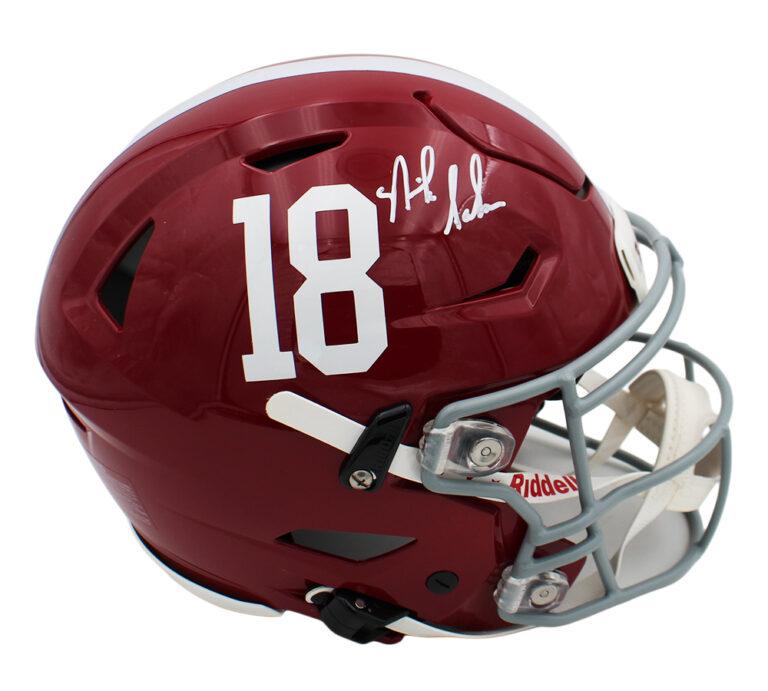 Nick Saban Signed Alabama Crimson Tide Full-Size Authentic On-Field Speedflex Helmet (Beckett) at PristineAuction.com Nick Saban Signed Alabama Crimson Tide Full-Size Authentic On-Field Speedflex Helmet (Beckett) at PristineAuction.com