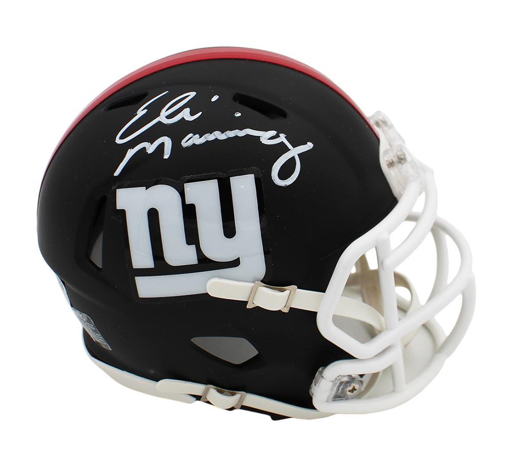 Eli Manning Signed Giants Matte Black Alternate Speed Mini Helmet (Fanatics) at PristineAuction.com Eli Manning Signed Giants Matte Black Alternate Speed Mini Helmet (Fanatics) at PristineAuction.com