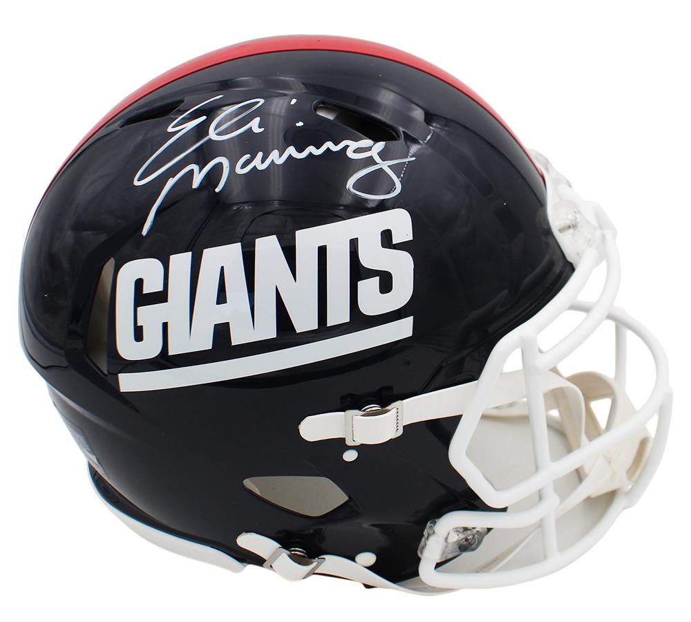 Eli Manning Signed Giants Full-Size Authentic On-Field Throwback Alternate Speed Helmet (Fanatics) at PristineAuction.com Eli Manning Signed Giants Full-Size Authentic On-Field Throwback Alternate Speed Helmet (Fanatics) at PristineAuction.com